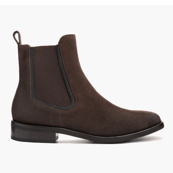 Thursday Boot Co Duchess Chelsea Boots Dark Brown Weathersafe Suede SZ 7 - Picture 1 of 14